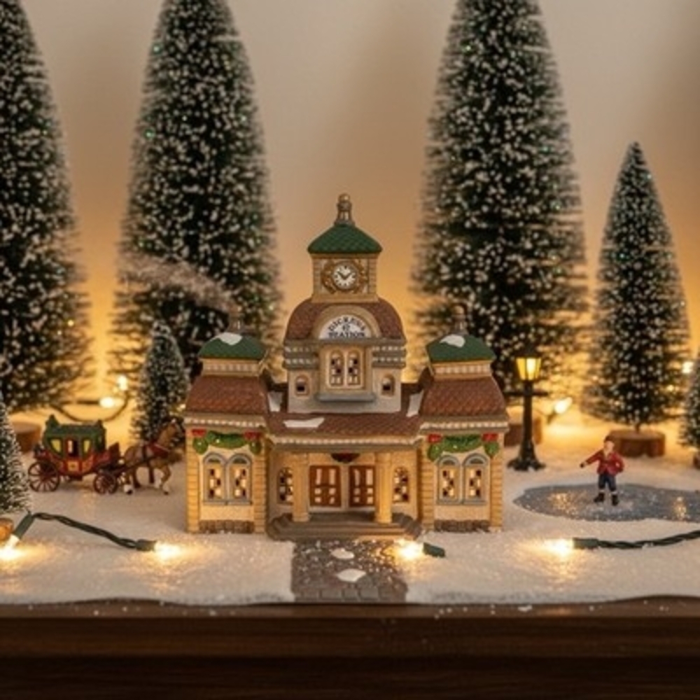 Dickens Keepsake Porcelain Dickens St. Station O Well Novelty 1994 Original Box